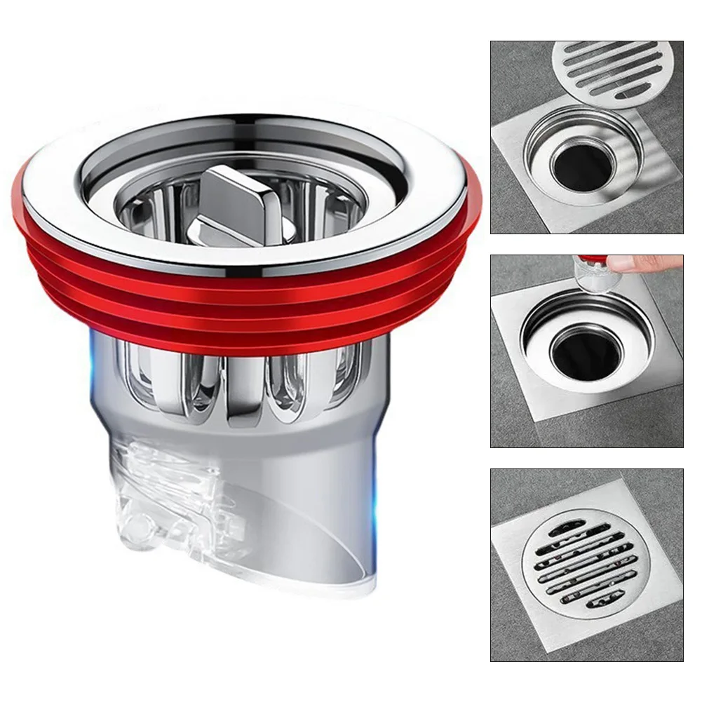 Espaços funcionais 6*7*3cm filtro de esgoto anti-odor capa de drenagem do banheiro tamanho compacto para conveniência para banheiro