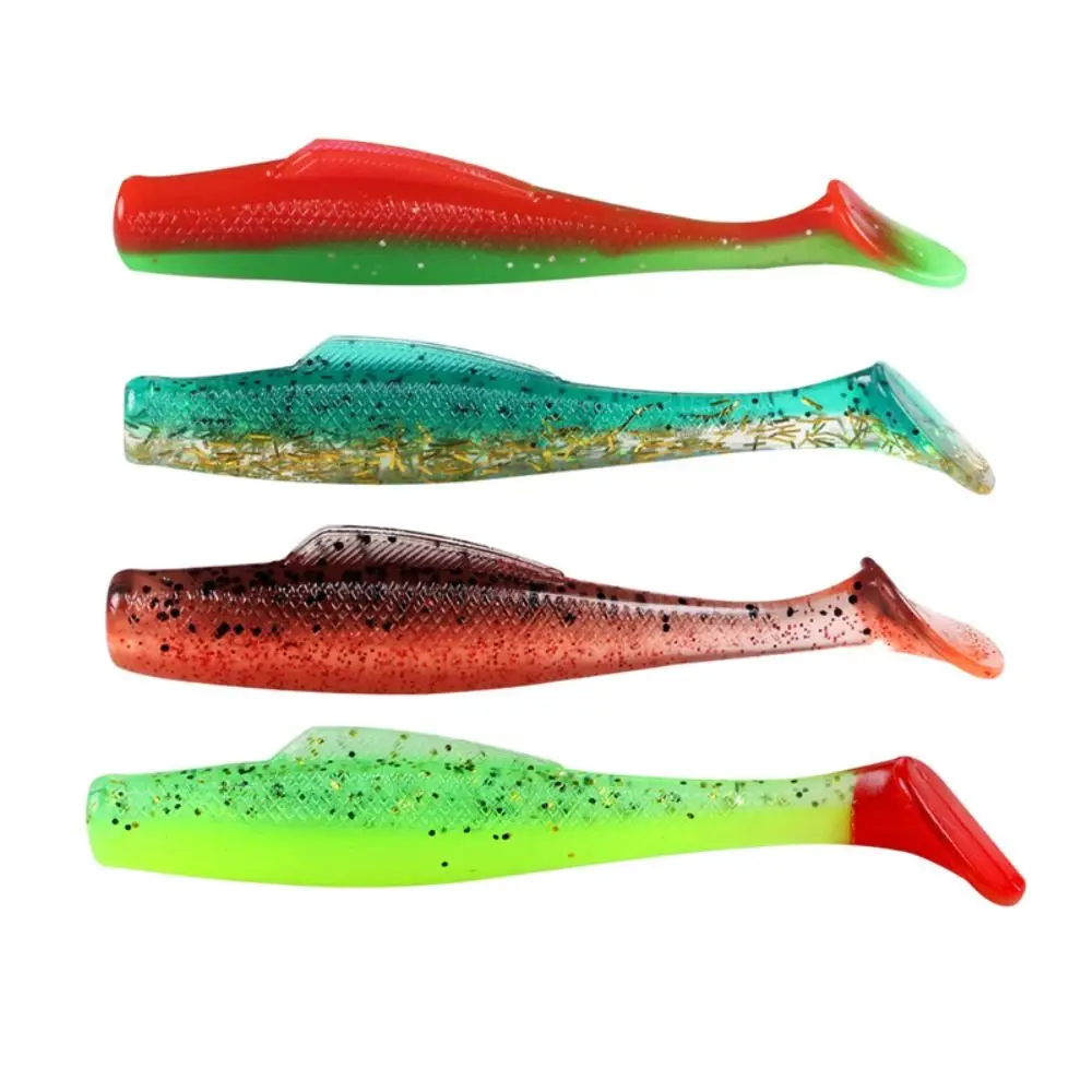 6PCS 6.5cm Fishing Worm Bait High Quality TPR Single T Tail Soft Plastic Lure 10 Colors Capuchin Maggot Bait Outdoor