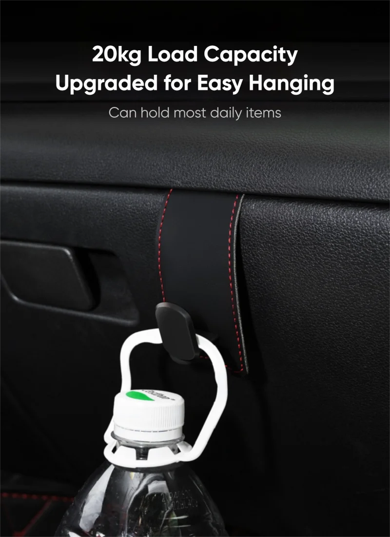 TazerApex Universelle Auto-Handschuhfach-Haken aus Aluminiumlegierung, Hängehaken für Handtaschen, Hüte, Halter für Autoinnenraum-Aufbewahrung – Detail 4