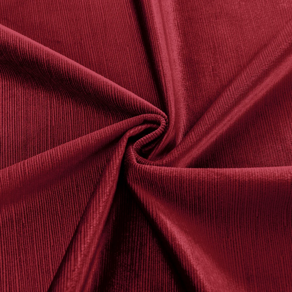 2Panels Luxurious Slubed Pattern Velvet Curtains with Rod Pocket For Bedroom Living Room Home Decor