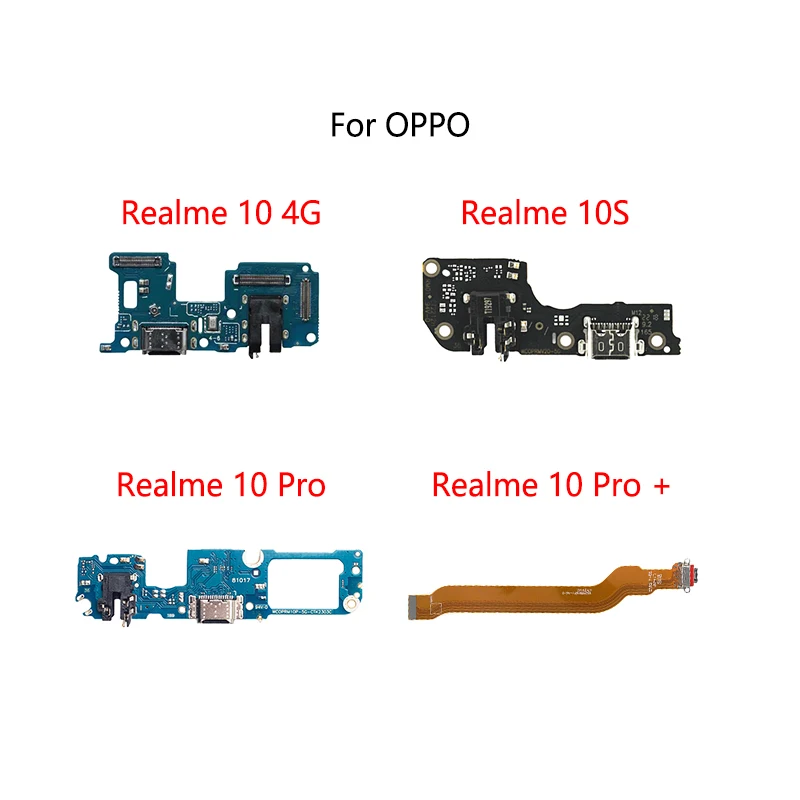 USB Charge Dock Port Socket Jack Plug Connector Flex Cable For OPPO Realme 10 Pro Plus + 10S Charging Board Module