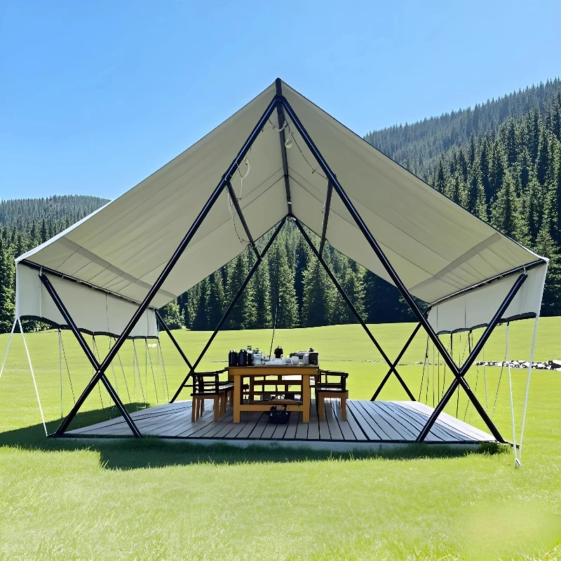 

Outdoor camping canopy tent windproof awning agritainment courtyard barbecue catering tent