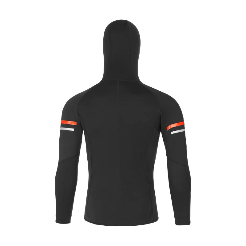 

OUZO 1.5mm New Design Wetsuit Men'S Hooded Long-Sleeved Surfing Fishing Hunting Ornamental Diving Tops Swimming Supplies