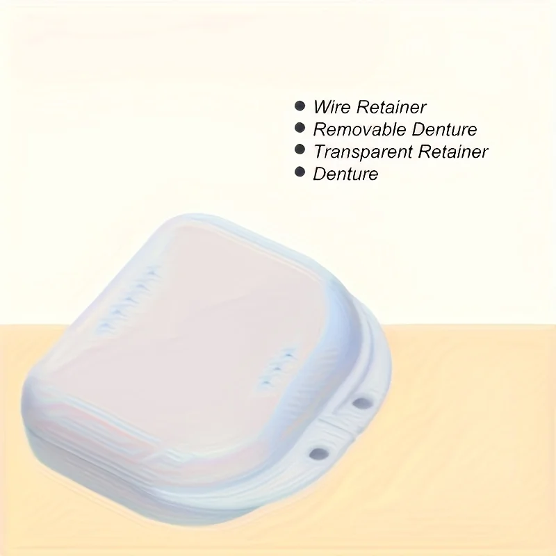 Denture Bath Storage Box Fake Teeth Orthodontic Retainer Case Mouth Guard Container Plastic Organizer Oral Hygiene Tools