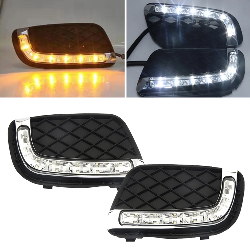 1Pair Daylight Fog light LED DRL For Mercedes Benz Smart fortwo 2008 2009 2010 2011 Car accessories Daytime Running Lamp led