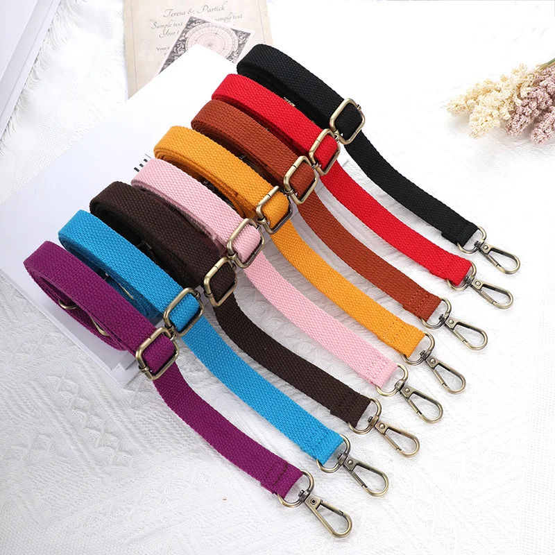 Long Shoulder Bag Strap 130cm Canvas Fashion Thin Replacement Strap for Bags Solid Woman Messenger Accessories Bag Straps Handle