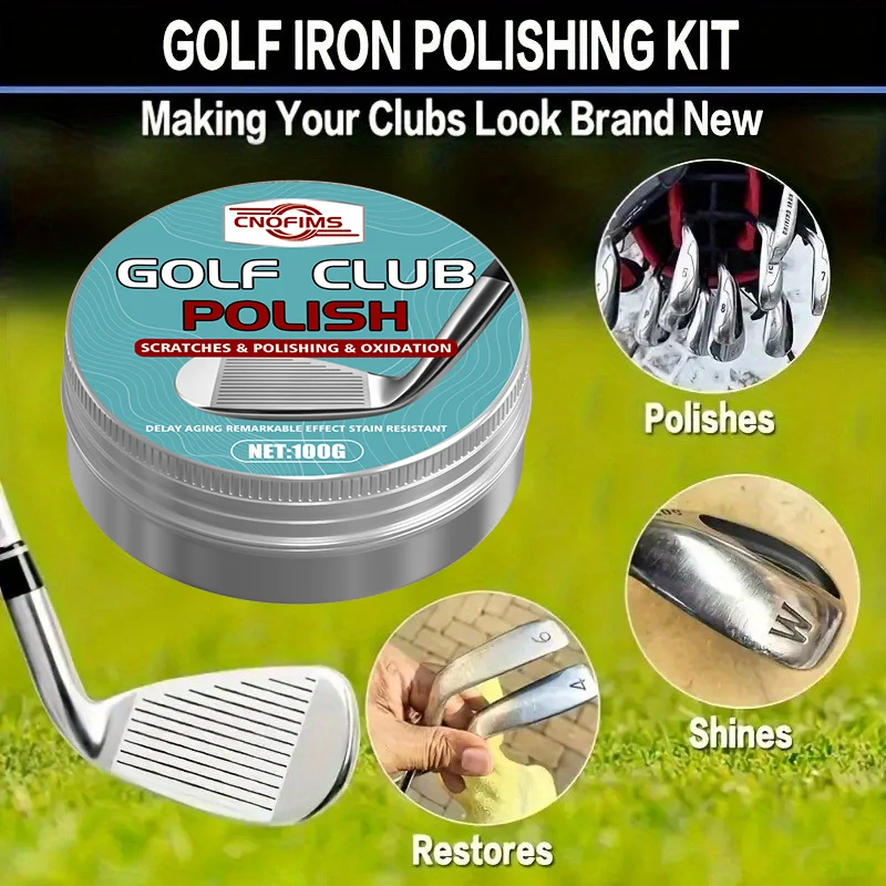 شمع تلميع نادي الجولف - مزيل الخدوش سريع الاستخدام ومزيل اللمعان المعدني، طلاء واقٍ لنوادي الجولف، معدات رياضية