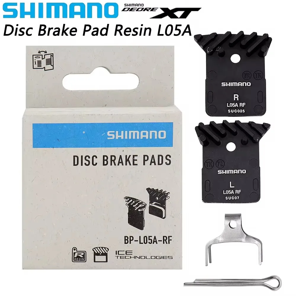 SHIMANO L05A Disc Brake Pads Resin with Fin for MTB Road Bike Compatible M8100 M7100 R9150 R7100 R8050 Original Bicycle Parts