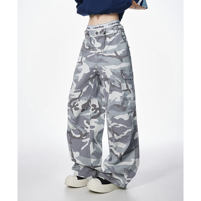 القطن الخالص تشغيل السراويل الطويلة الصيد السراويل الطويلة الرجال واسعة الساق التمويه السراويل الطويلة بسيطة عادية تسلق الجبال السراويل المستقيمة