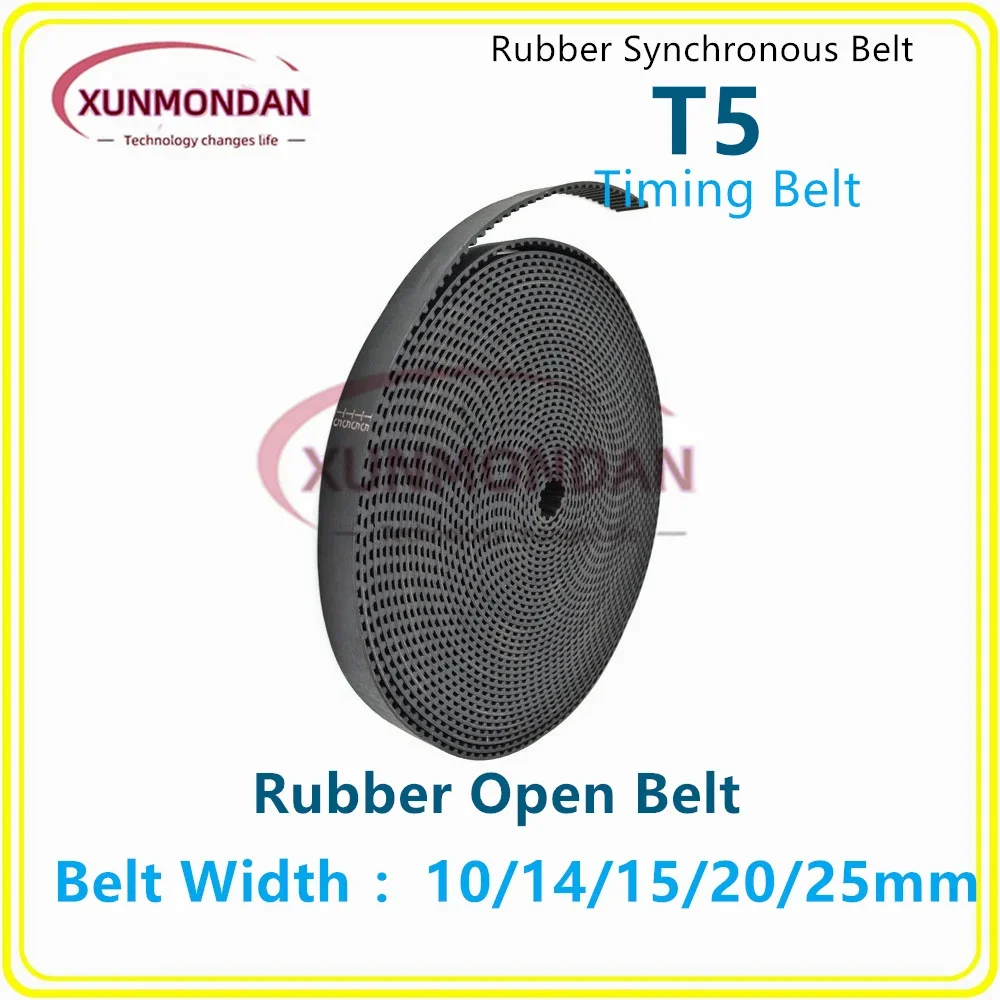 

T5Type High Quality Rubber Open Belt Width 10/14/15/20/25mm Timing Rubber Transmission Belt For 3DPrinters Etc