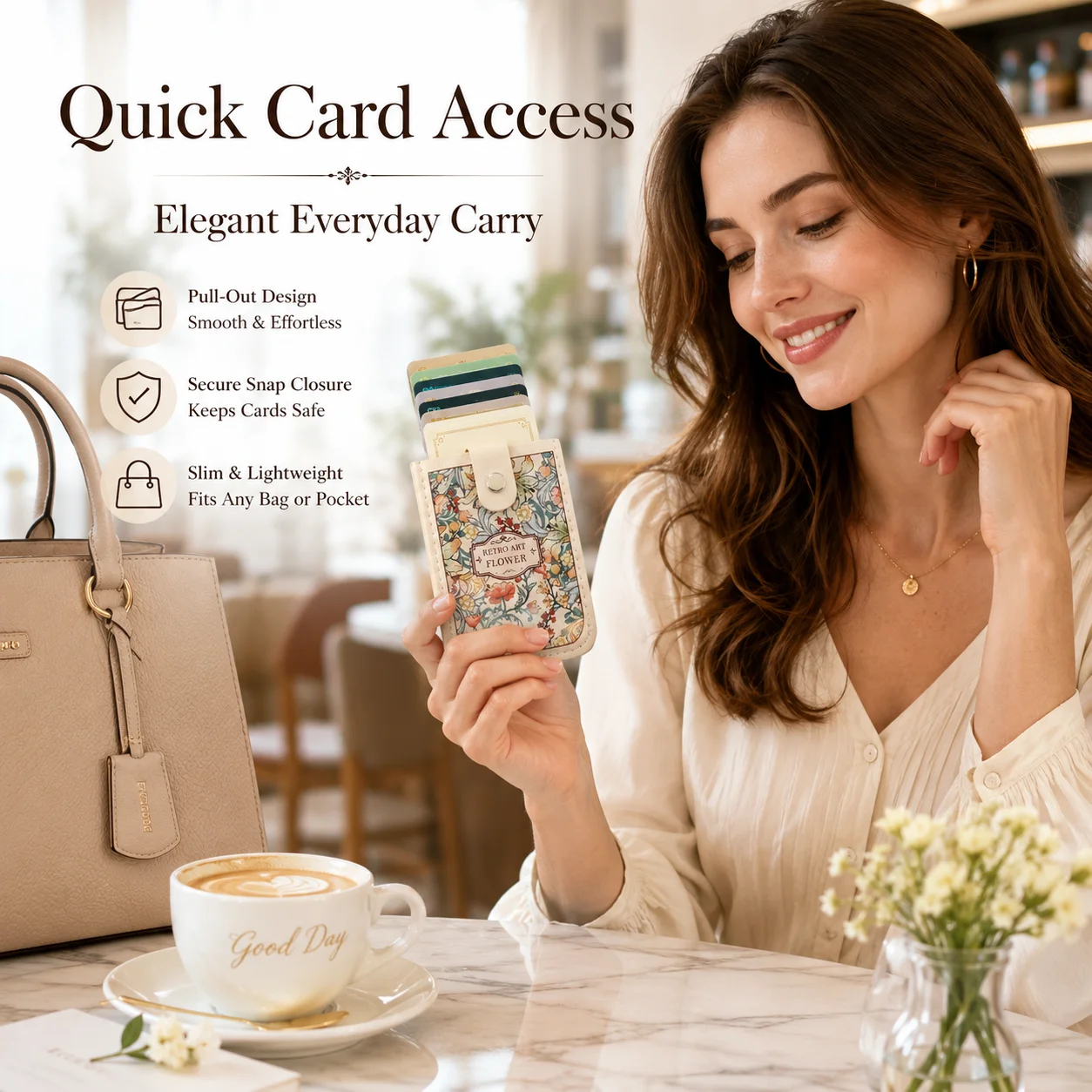 Retractable ID Card Holder Pull Out Badge Holder with Clip for Work