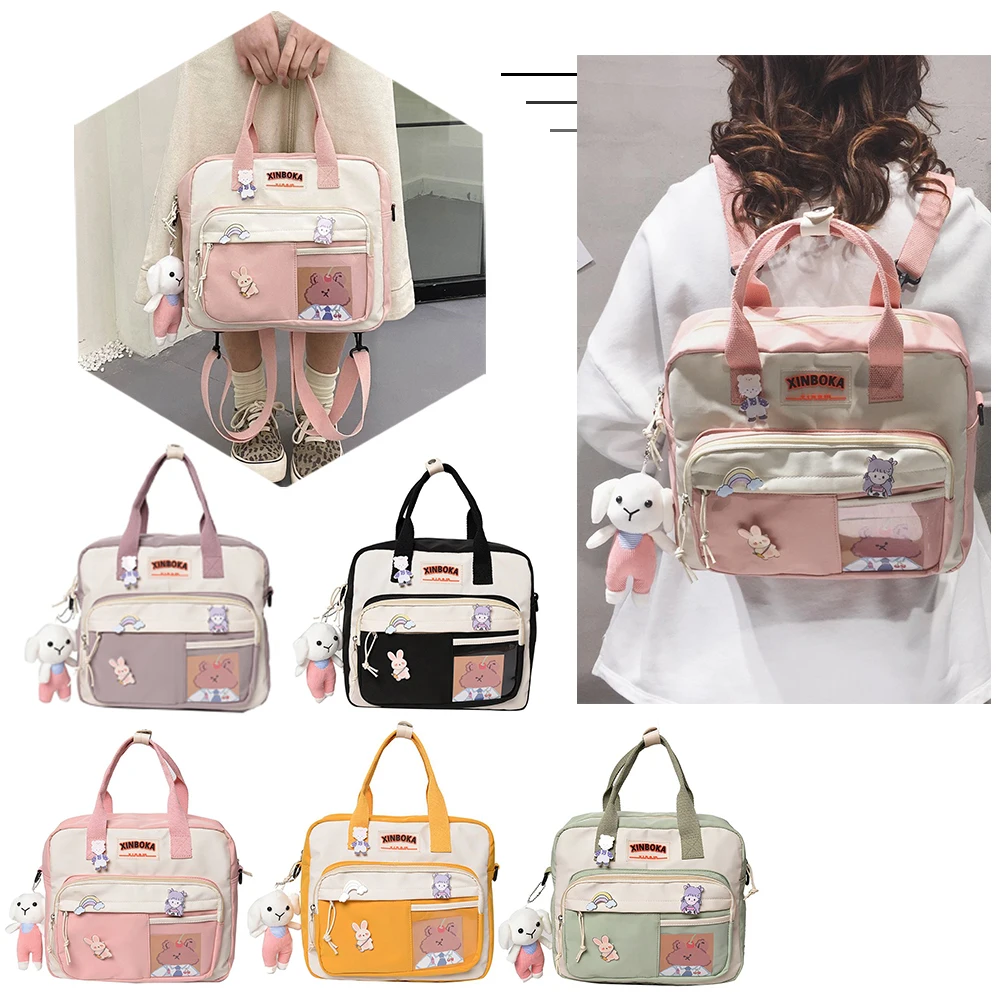 Korean Student Schoolbag Japanese Nylon Backpack Girl Travel Totes Shoulder Bags for Women Students Shopping Travel
