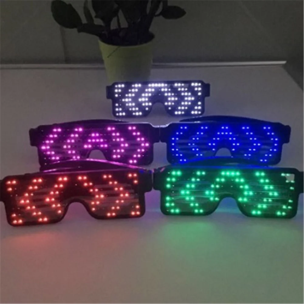 Led  Luminous  Glasses 8 Kinds Dynamic Patterns Usb Charging 3 Flashing Modes Bar  Christmas Party Light-up Decorative Glasses