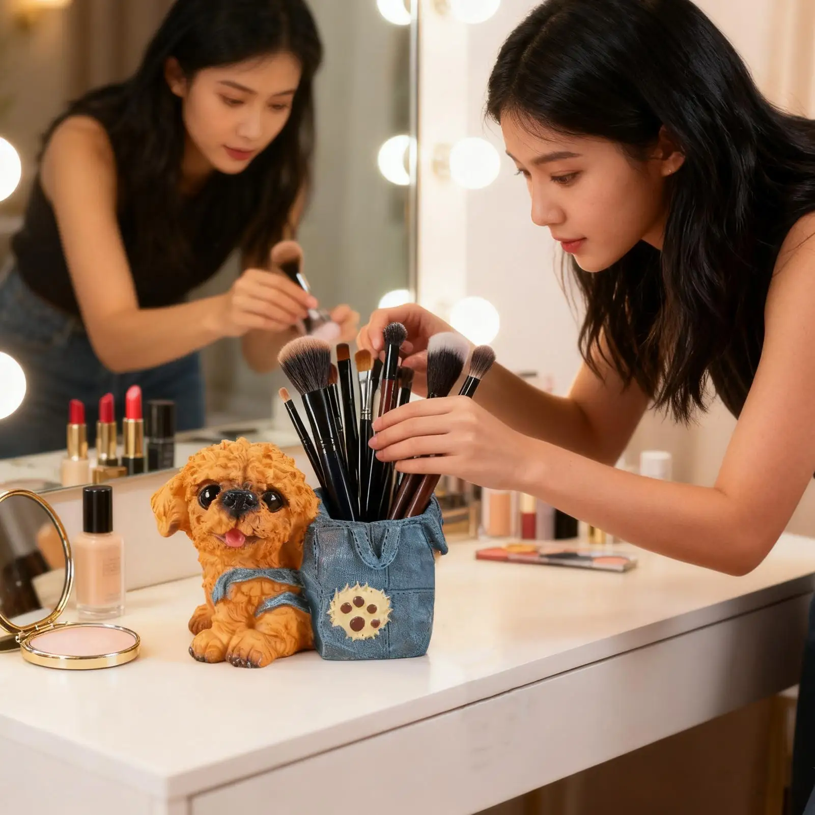 

Держатель для карандашей для стола, многоцелевой контейнер для канцелярских принадлежностей, органайзер для ручек для стола для девочек, детей, студентов, школы, дома, спальни