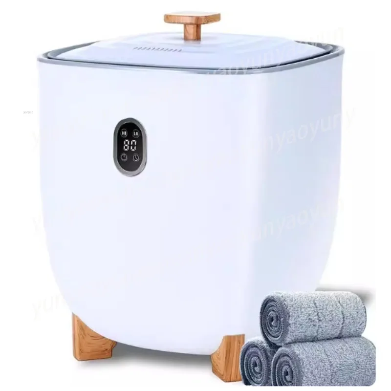 25L Towel Heating Bucket Stainless Steel Inner Liner Drainable Design Salon Spa Hot Towel Storage