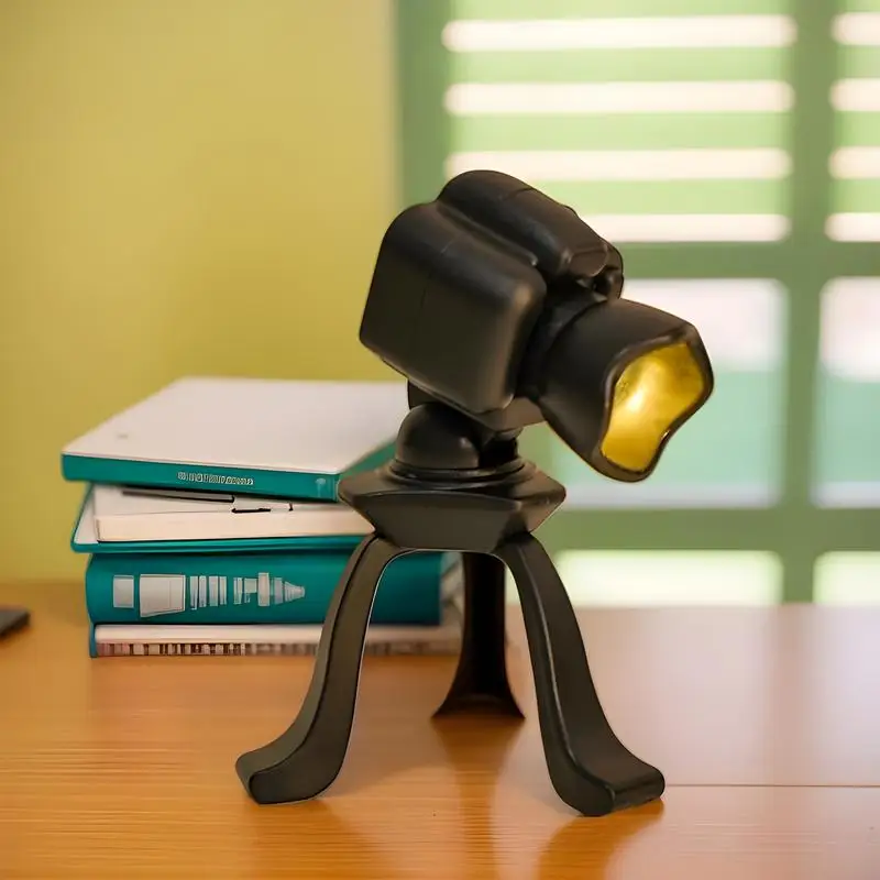 재미있는 카메라 모양의 야간 조명 단추 배터리 책상 램프, 침실 욕실 복도 주방 가정 장식