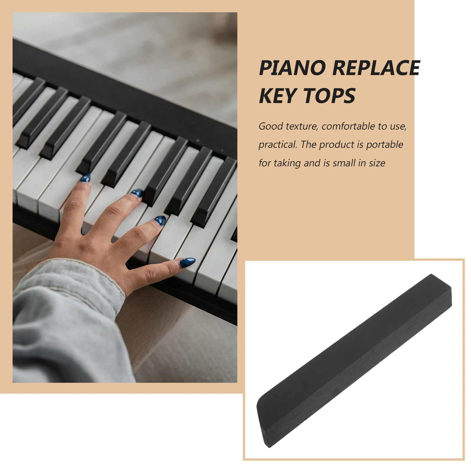

Tag Piano Black Keys Keyboard Replacement Parts Keytop Durable Keytops Repairing Child