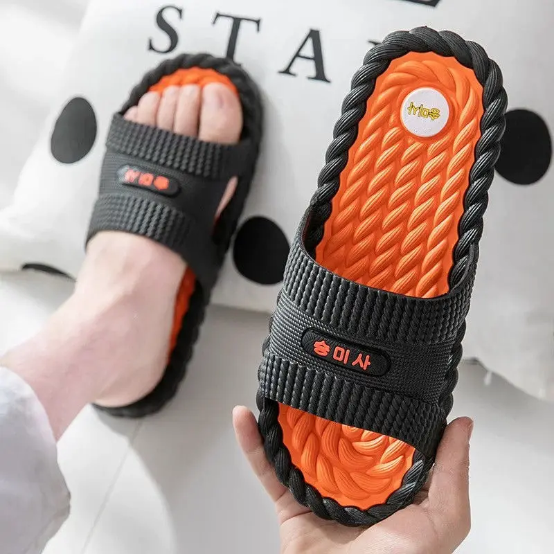 

Bathroom Slippers Men's Summer Outdoor Home Wear Men's Thick-soled Bathroom Bath Slip Couples Sandals Slippers Women's Summer