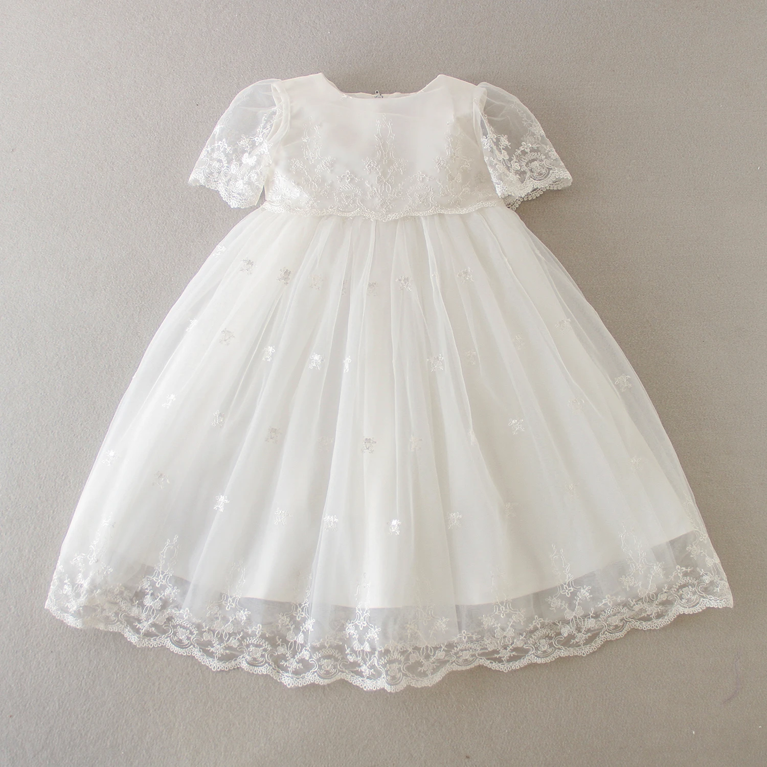 Embroidered Prom Luxury Baby Girl Baptism Dress New Design Christening with Bonnet Lace Dresses