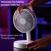 F28 Portable Mini Desktop USB Folding Fan with 4 Speed and Timing Functions Suitable for Bedroom Indoor or Outdoor Use