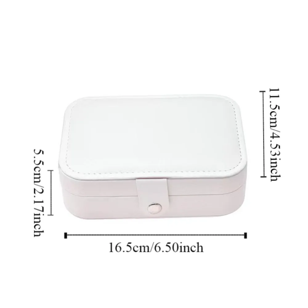 Double Layer Jewelry Storage Box Jewelry Holder Ring Necklace Jewelry Organizer Display PU Portable Earring Packaging Box