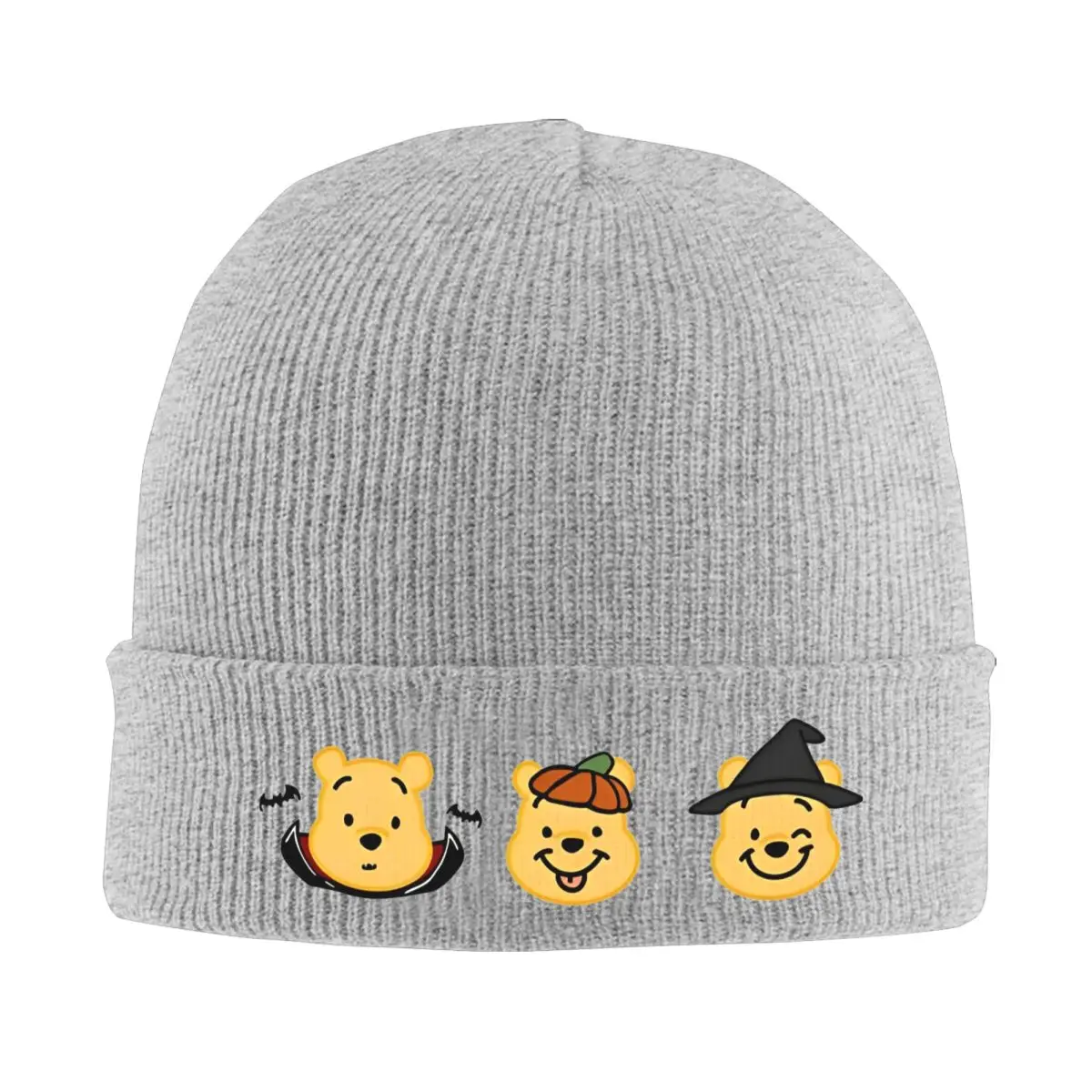 Winnie The Pooh Cute Halloween Hats Autumn Winter Beanies Ski Cap Men Women Knitted Caps