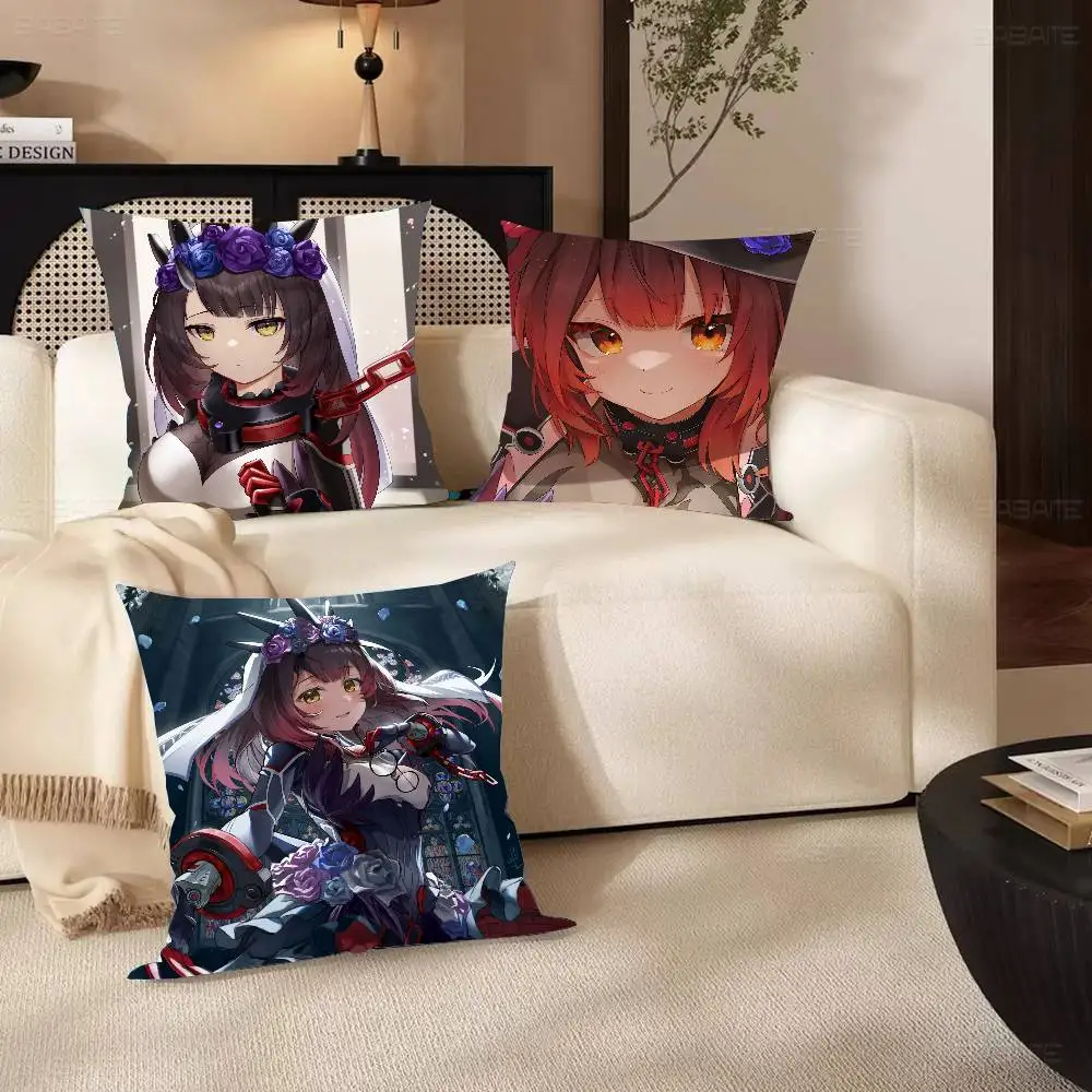 Robocosan Anime H-hololive Pillow Case Fashion Square Pillowcase Bedroom Sofa Room Ins Decoration Leisure