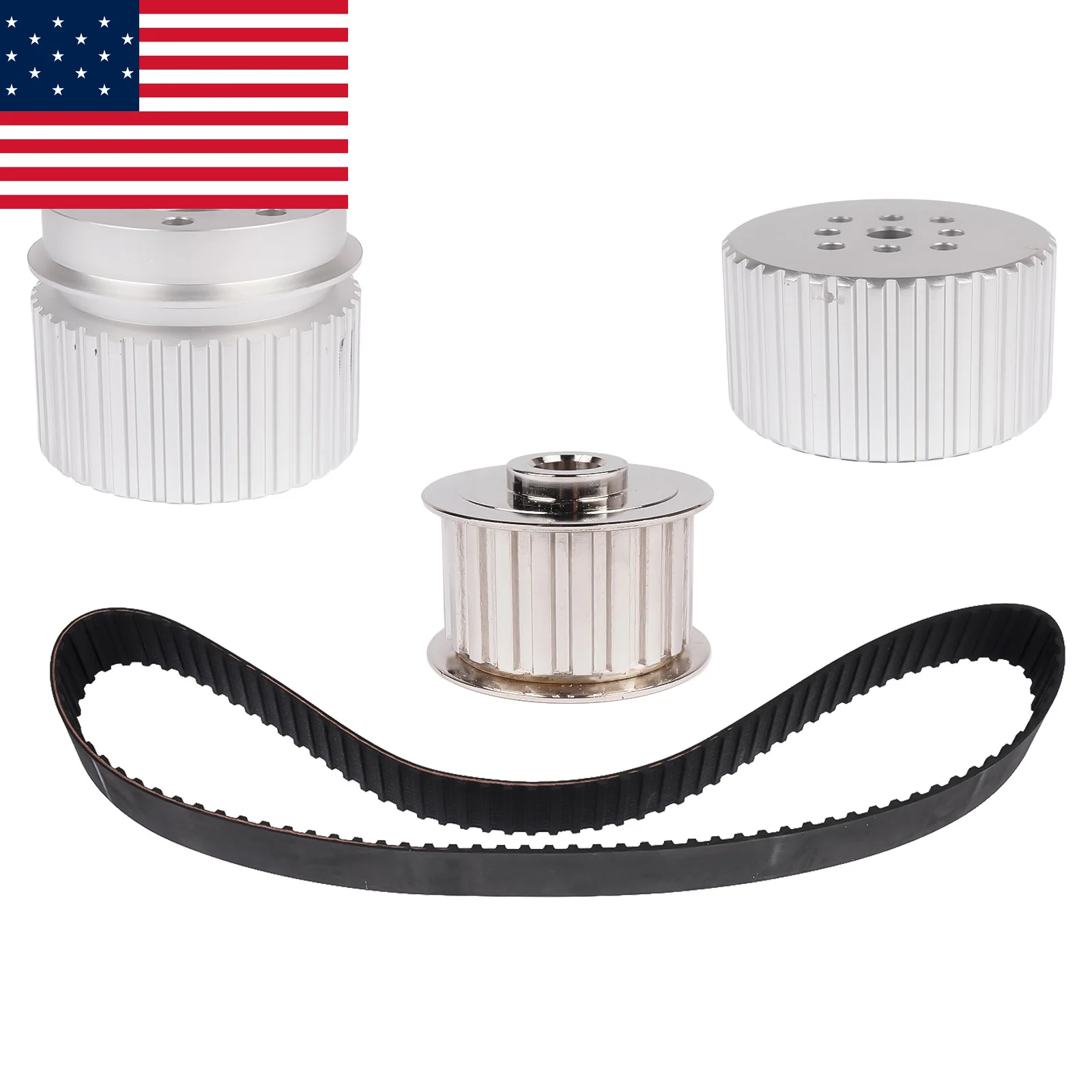 AP03 Pulley Kit for Ford Small Block SBF 289 302 351W Cogged Synchronous Pulley Set