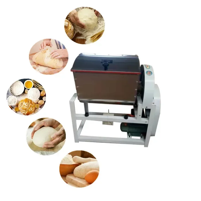 Large capacity horizontal dough mixer pizza cake bread dough mixing machines dough making maker flour mixer machine for bakery