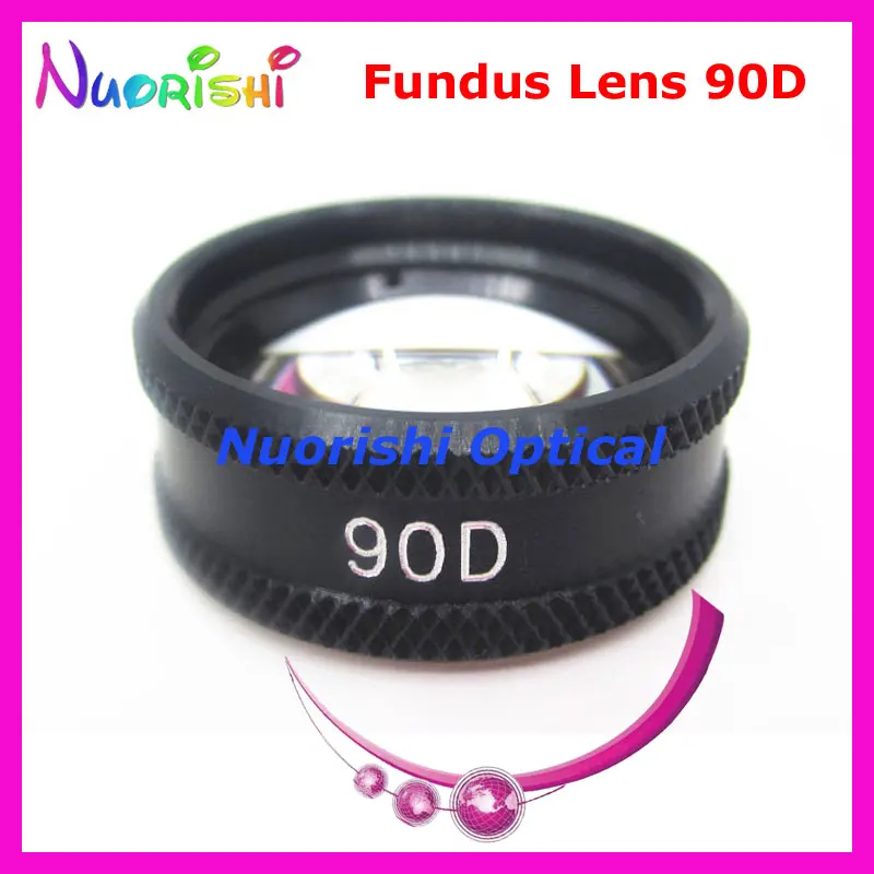 90D-B Ophthalmic Aspheric Retina Fundus Contact Glass Lens Slit Lamp Examination Diagnostic Lens Black Leather Metal Box