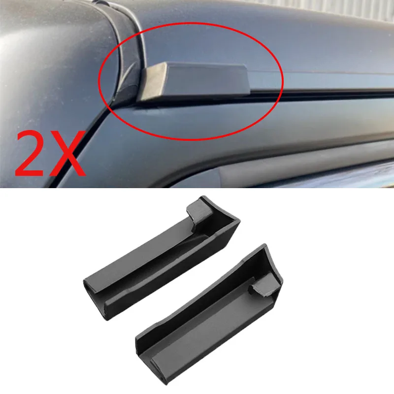 2X Car Top Roof Water Rain Gutter Extensions For Jeep Wrangler JL JLU 2018-2023 Unlimited Sahara Rubicon Exterior Accessories