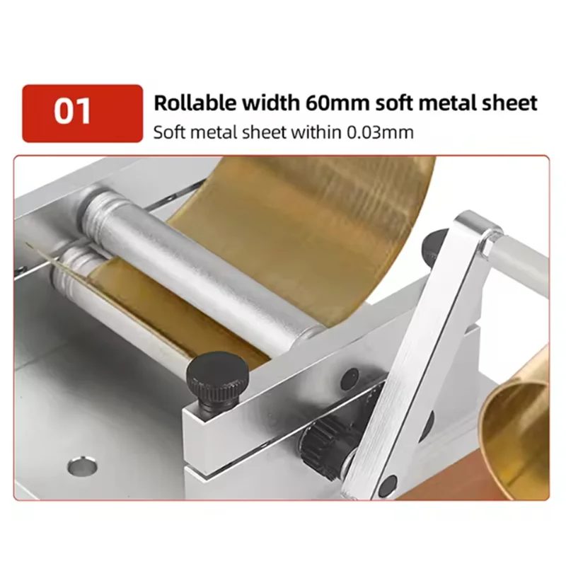 

A26F-DIY Manual Plate Rolling Machine Soft Metal Tube Bending Machine Household Round Roller Tube Machine Bending Tools