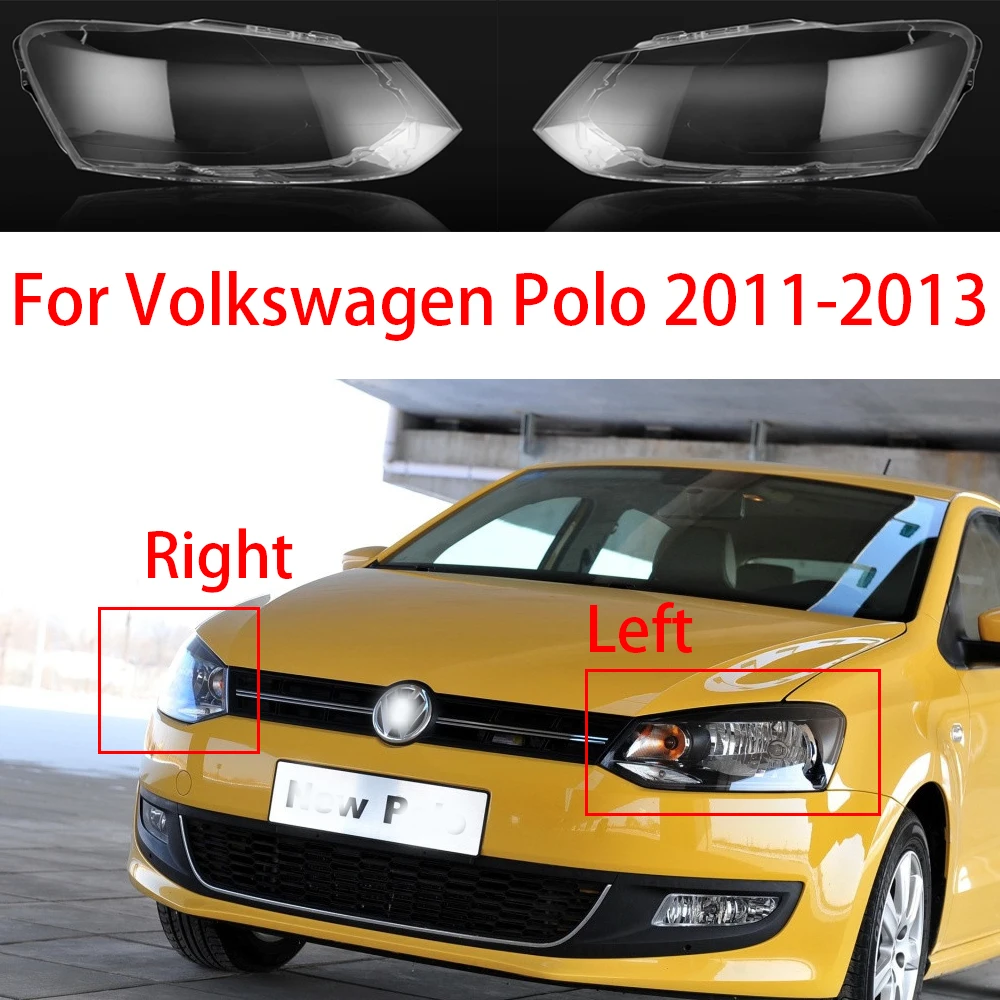 Dla Volkswagen VW Polo 2011-2013 Osłona przedniego reflektora samochodowego Reflektor Przezroczysty szklany klosz lampy Osłona obiektywu