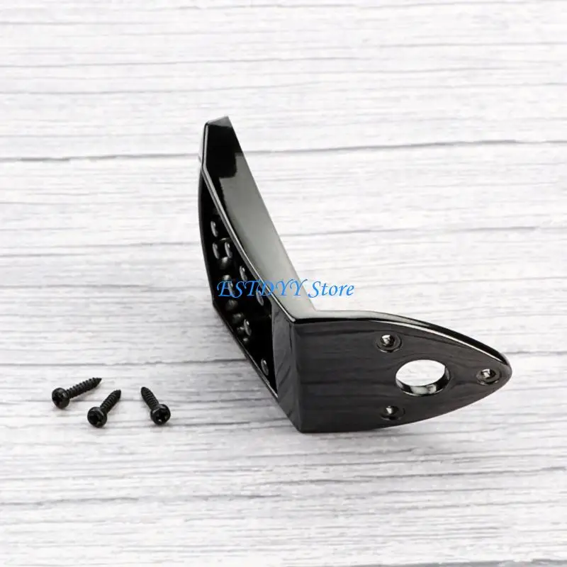 

G6DE 8 String Mandolin Tailpiece Metal Triangular Mandolin Tailpiece with Mounting Hardware Musical Instrument Accessories