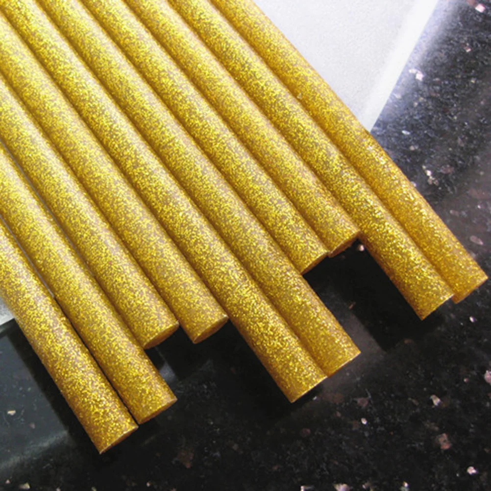 

100Pcs Color Glitter Hot Melt Glue Sticks Eva Eco-Friendly Flexible Adhesive Craft Sticks Hot Melt Glitter Sticks,