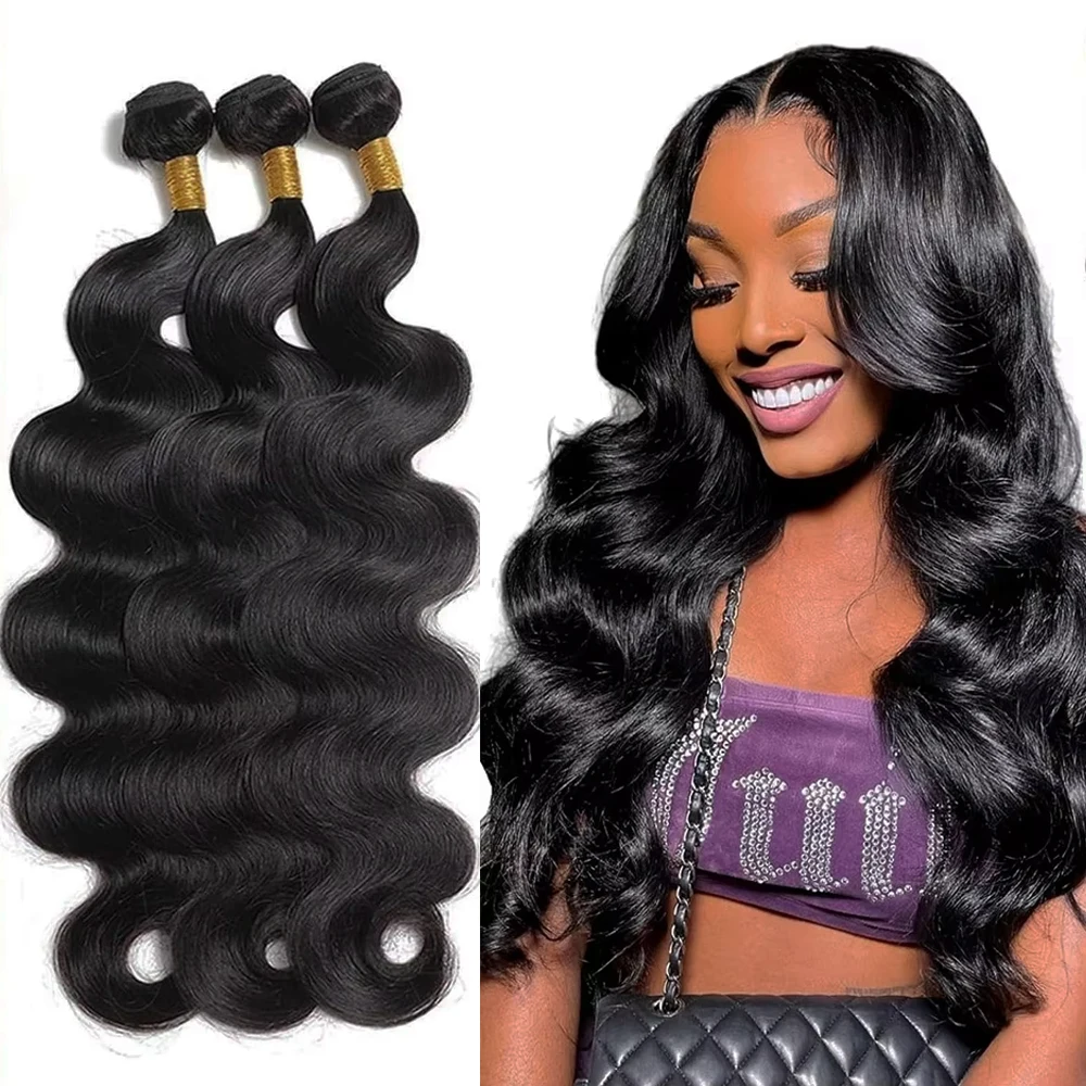 30 inch Body Wave Brazilian Raw Virgin Human Hair Bundles Weave Quick Sew In Bundle Remy Hair Extensions 3 4 Bundles For Women