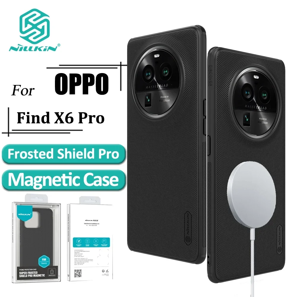 

Nillkin Hard PC + TPU Shield Pro Magnetic Phone Case for Oppo Find X6 Pro Case Ultra Thin Anti Fingerprint Shockproof Back Cover