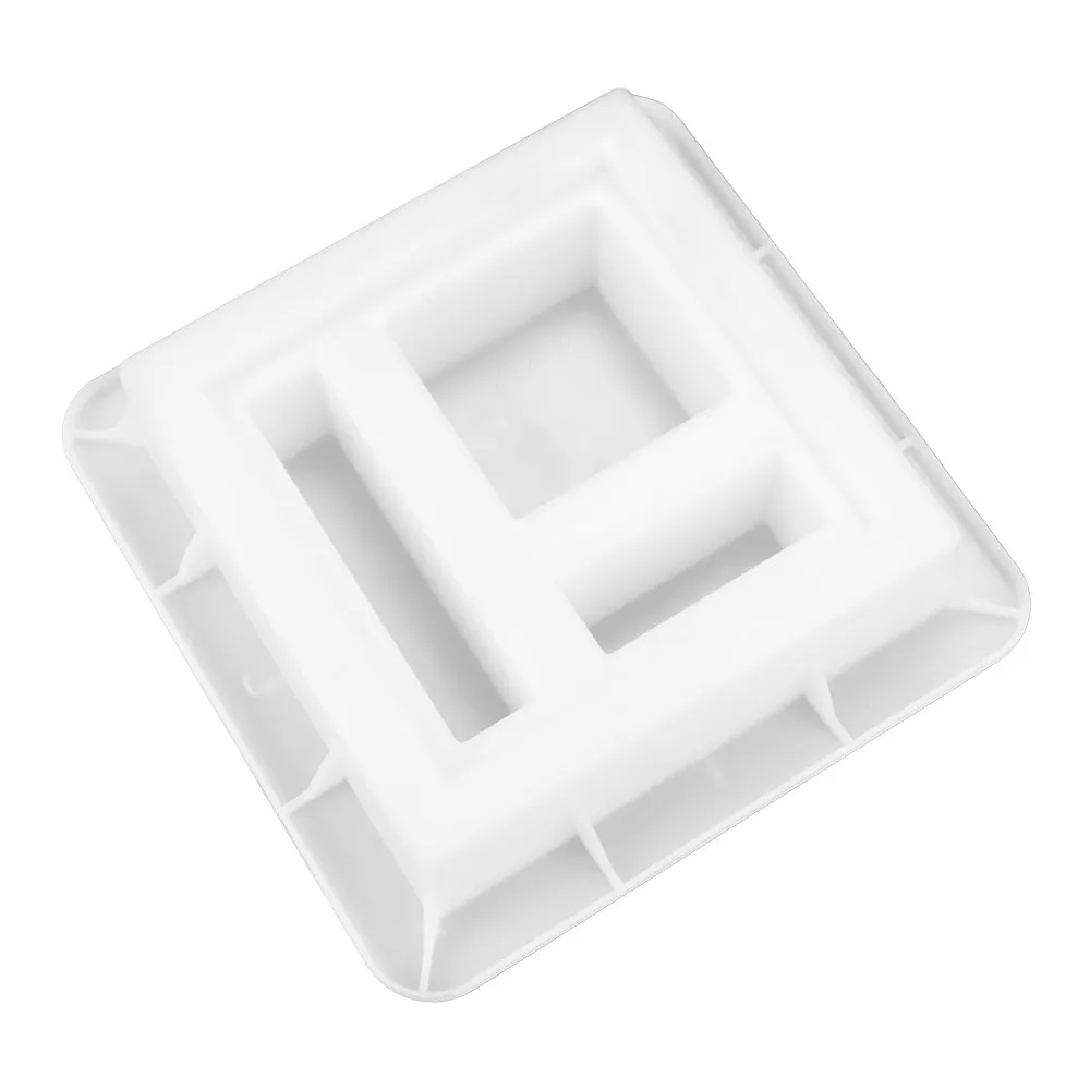 Plastic Hollow Brick Mold Square 3D Carving Cement Antique Brick Mold Anti-Slip 20*20*6cm Window Flower Fence Making Mold