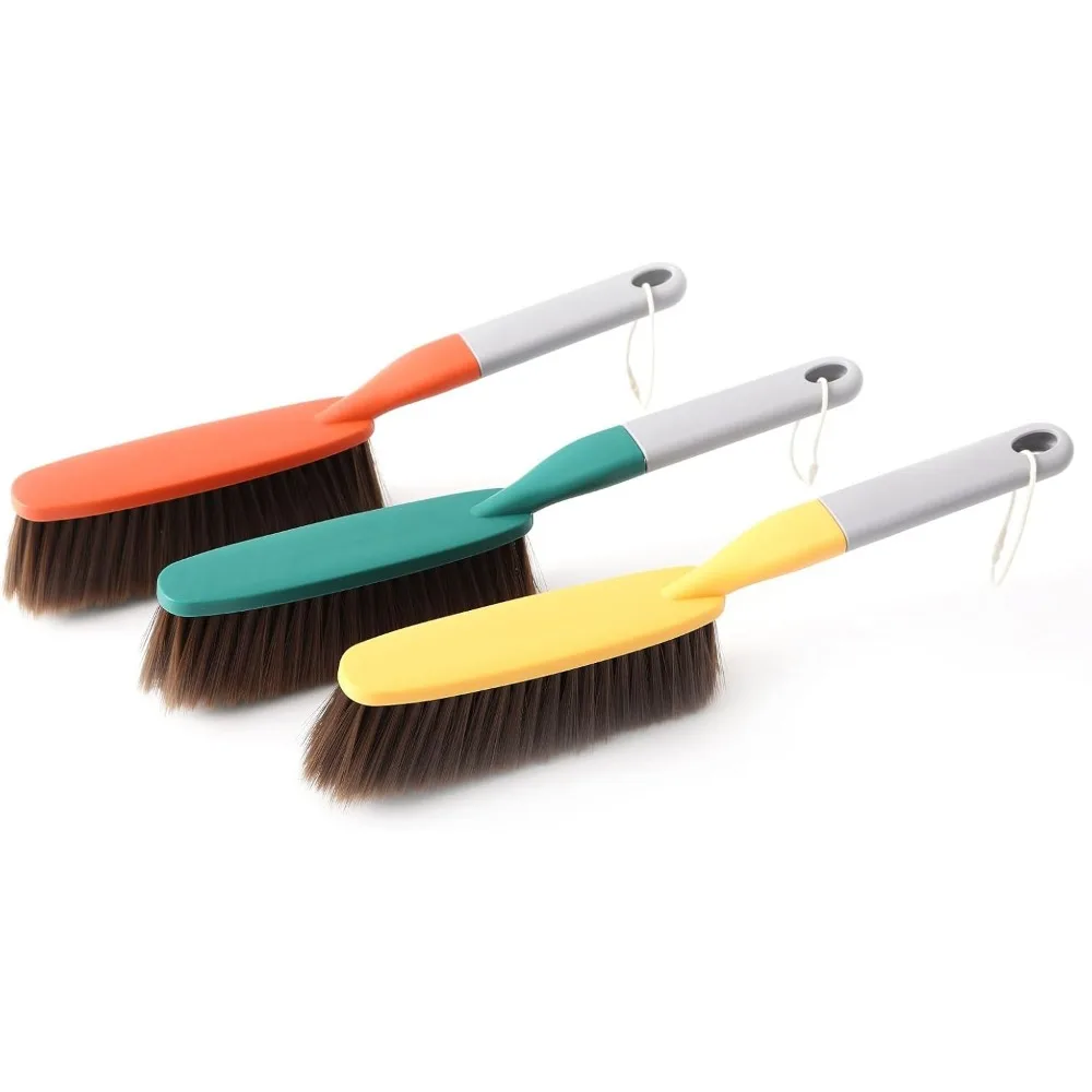 

3 упаковки 15 дюймов, щетка для чистки кровати и стойки с мягкой щетиной, щетка для подметания пыли и мусора, удобная для автомобиля, кровати, дивана, де