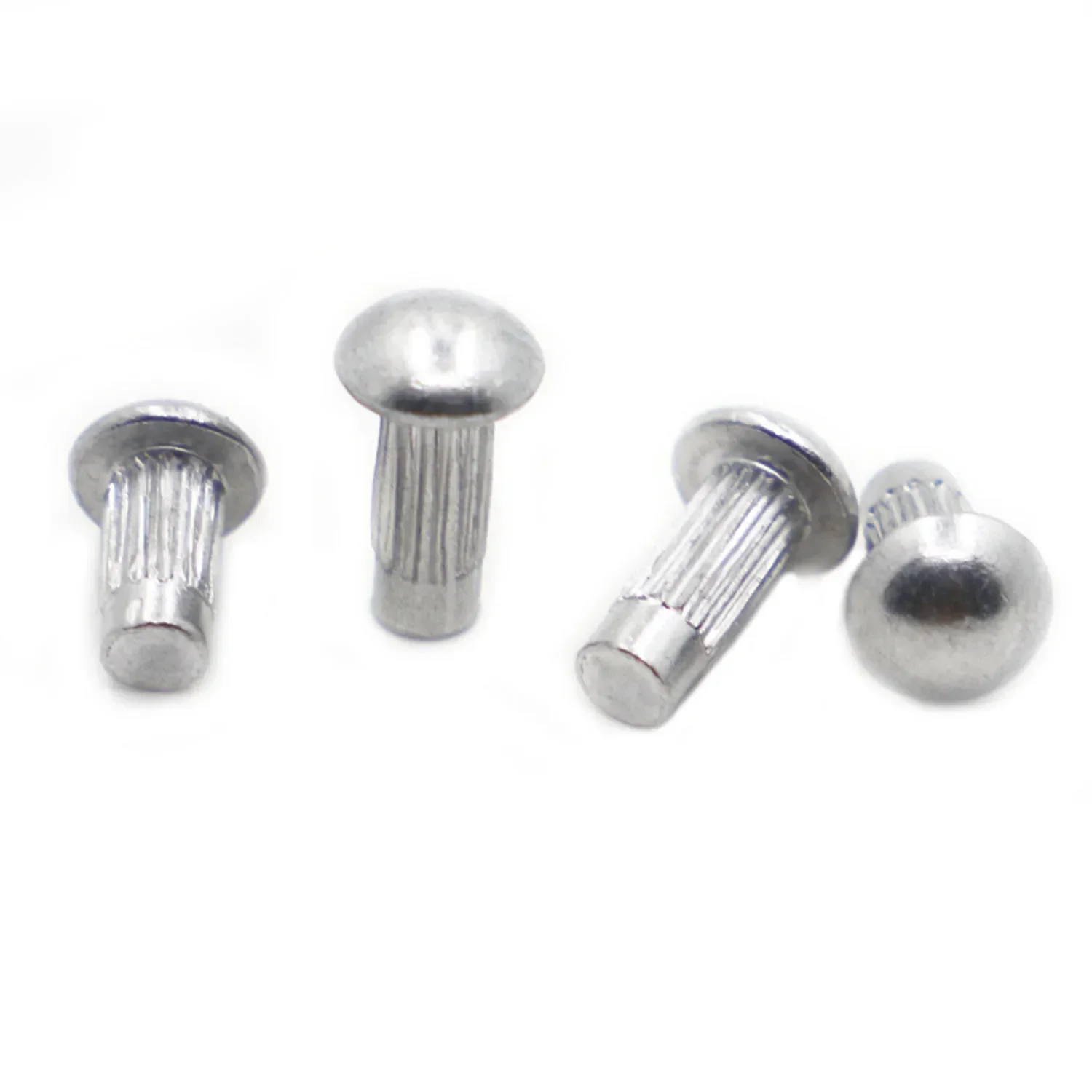 

50/100pcs M2 M2.5 M3 M4 GB827 Aluminum Button Round Head Knurled Shank Solid Rivet for Label Name Plate