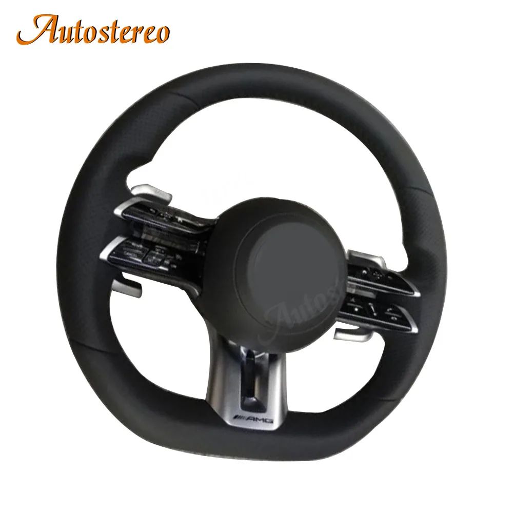 Car Carbon Fiber Steering Wheel Assembly For Mercedes-Benz AMG A/C/E/S Class Player Leather Retrofit Interior Auto Electronic