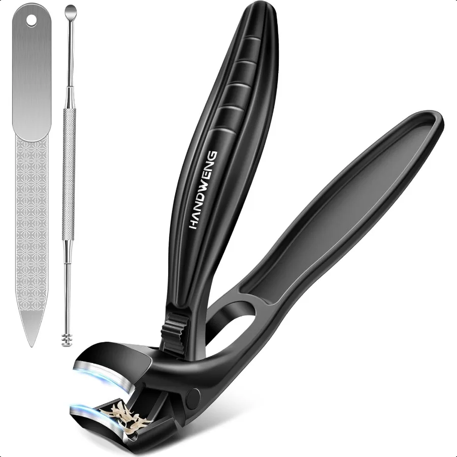 

2025 Upgraded Toenail Clippers for Seniors Thick Toenails Angled Head Large Toe Nail Clippers for Men with Catcher Heavy Duty S