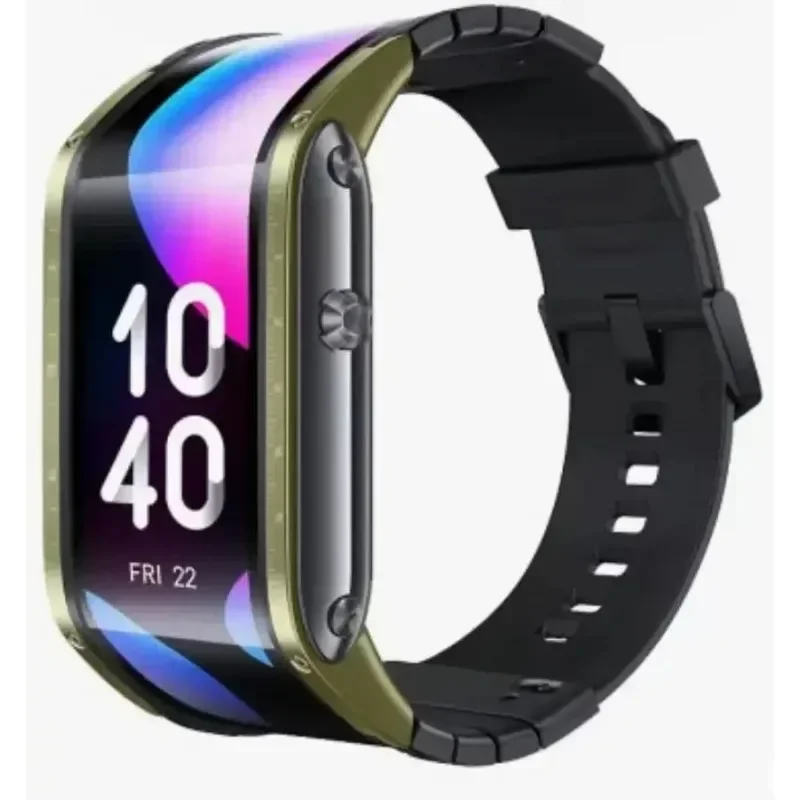 Bluetooth Uomo Donna Orologio Nubia Alpha SmartWatch Display flessibile 4G Internet Phone Rilevamento Della Frequenza Cardiaca