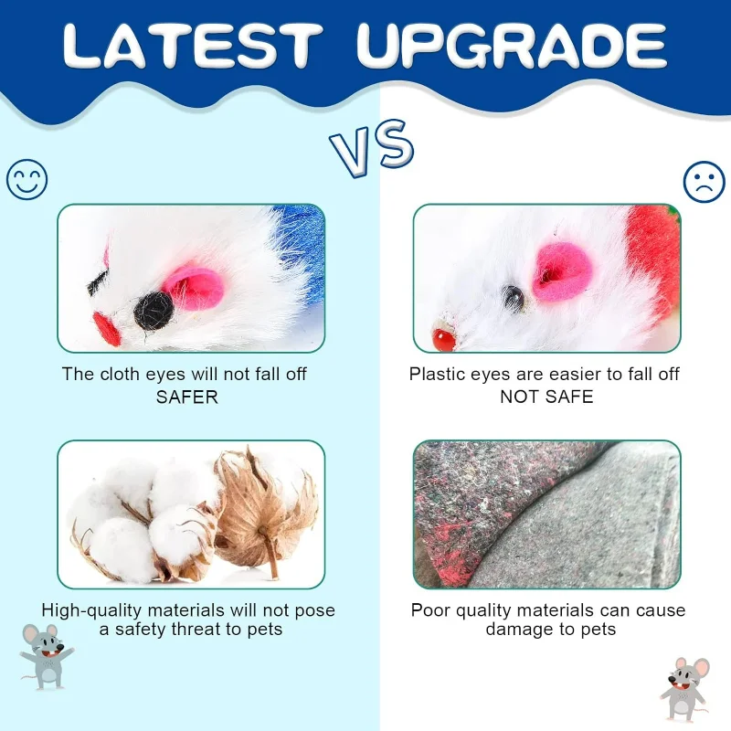 مجموعة ألعاب القطط الداخلية المثيرة - مجموعة ساحرة وتحفيز مع 17 فئران كاتنيب ملونة وذيل ريش لساعات F #2