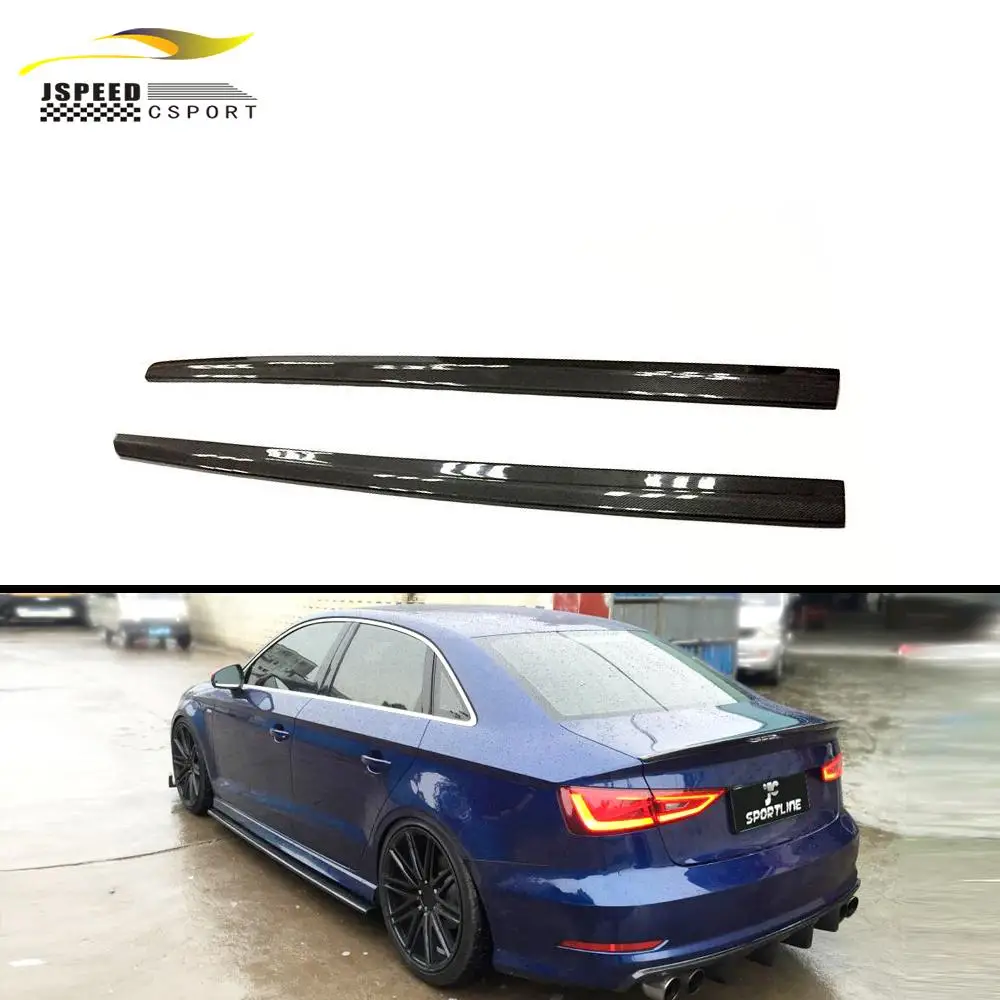 

Подходит для боковых юбок из углеродного волокна подходят для Audi A3 S series S3 седан 4DOOR с 2014–2019 гг.