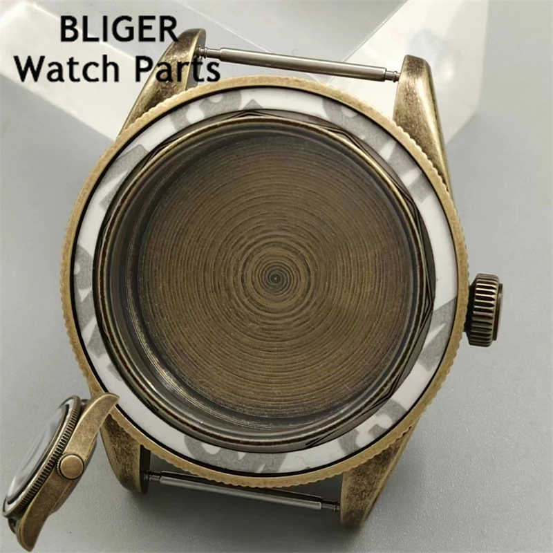 

BLIGER Bronze 39mm Retro Domed Sapphire Crystal Watch Case Waterproof for NH35 NH36 NH34 NH37 NH38 ETA2824 PT5000 movement