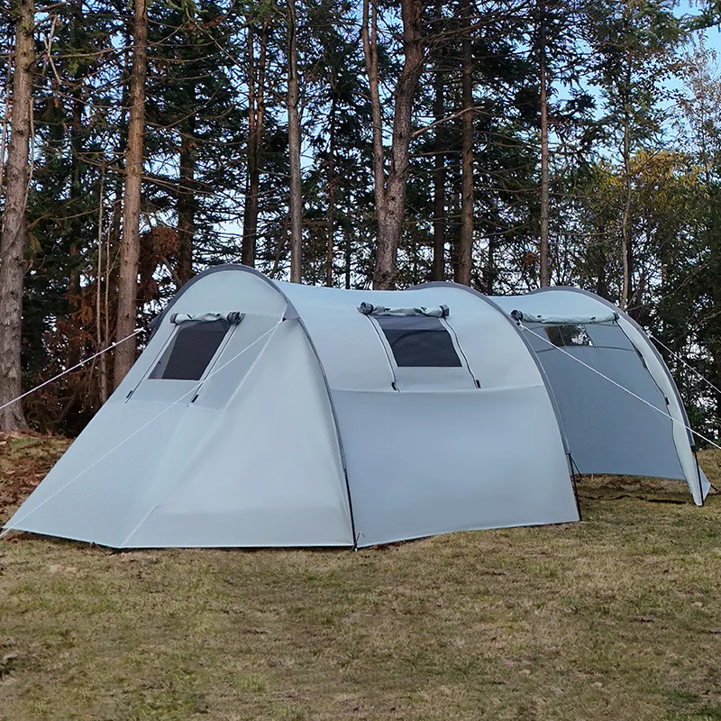 Source Factory Wholesale Family Tent Portable Multiplayer Outdoor Camping Tent Camping Picnic Waterproof Tunnel Tent