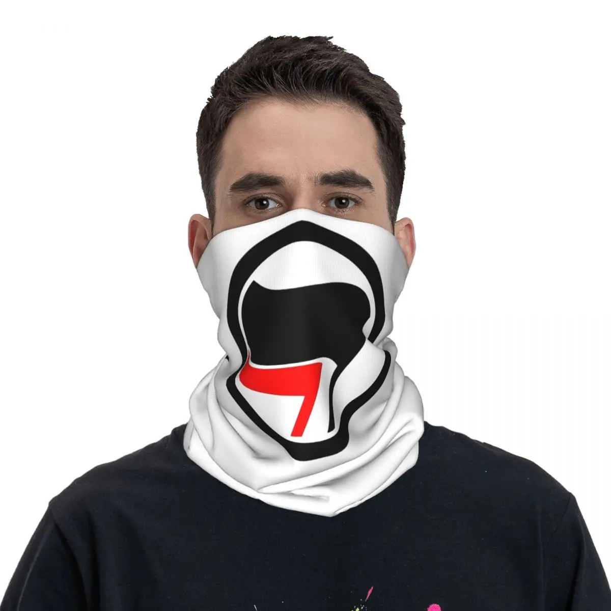 Antifa Bandana Neck Gaiter Printed Face Scarf Warm Headwear Hiking Fishing For Men Women Adult Breathable