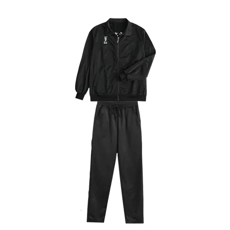 

ss13Hinata Shoyo Haikyuu Косплей Костюм Куртка Пальто Брюки Парик Карасуно Школьная волейбольная клубная форма Униформа