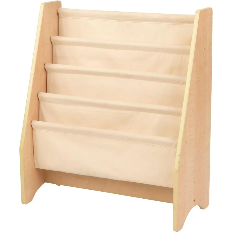 

Wood and Canvas Sling Bookshelf Furniture for Kids – Natural, Gift for Ages 3+